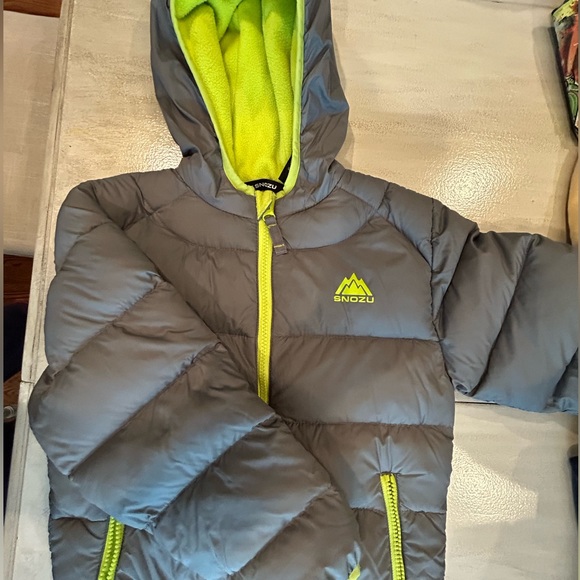 Snozu Boys Winter Down Jacket with Fleece Lining - Picture 2 of 3